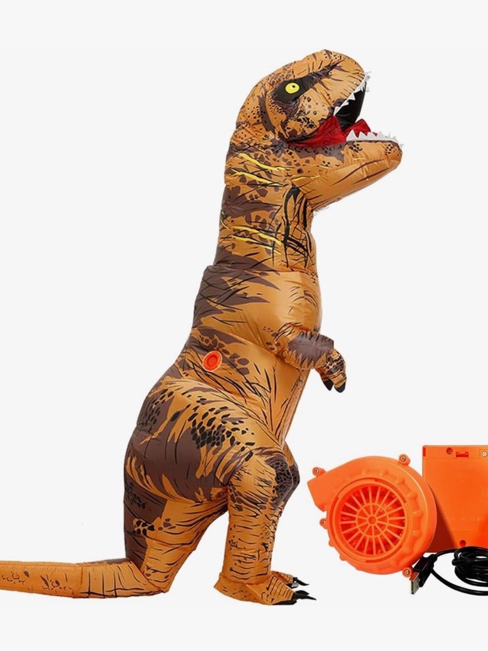 costume for kids. Inflatable Brown Dinosaur Kids Costume with Air Pump